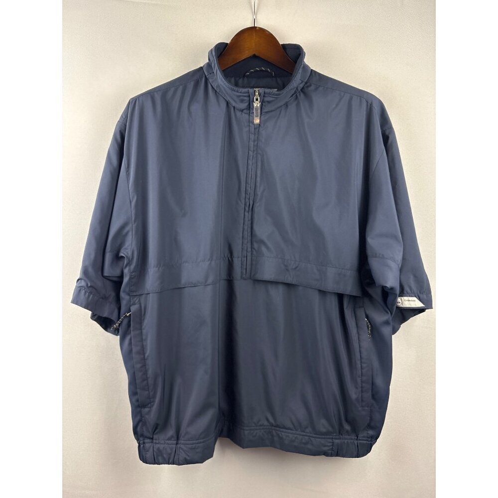 Men’s Vintage Cutter & Buck Large Navy Half-Zip Golf Rain Jacket